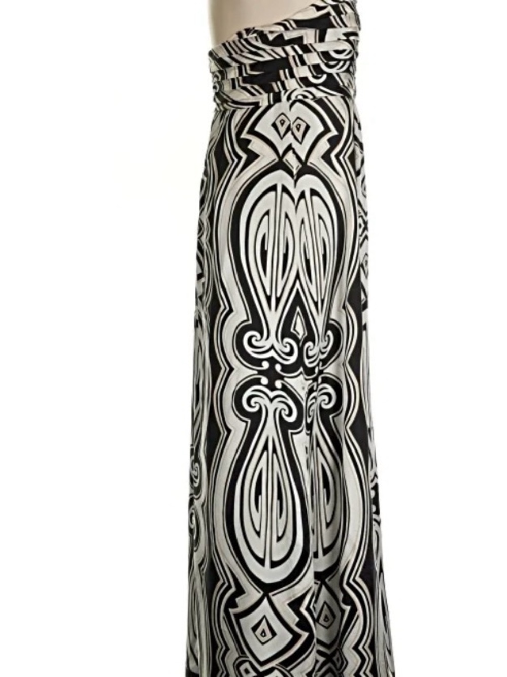 White House Black Market Strapless Silk Patterned Maxi Dress - Picture 3 of 8